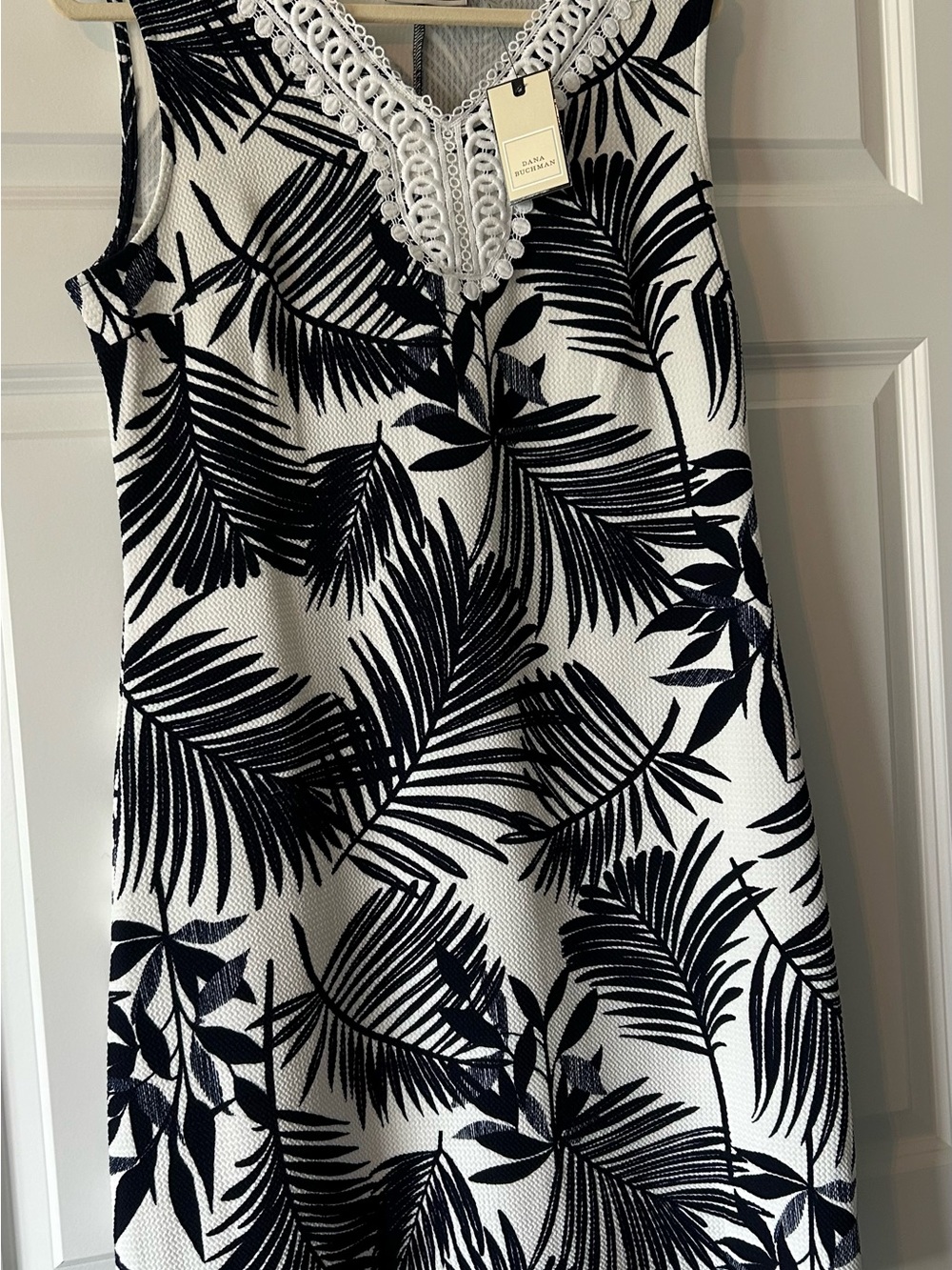 Dana Buchanan Navy and White Sleeveless Summer Dress